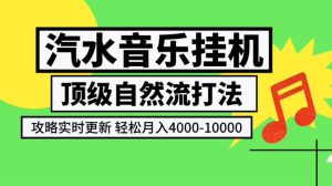 汽水音乐挂G项目,顶级自然流打法,攻略实时更新,轻松月入4k-1W,独家技术【揭秘】-稀缺资源库