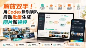 解放双手!用Codex操作即梦,自动批量生成图片和视频-稀缺资源库