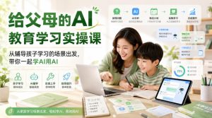 给父母的AI教育学习实操课,从辅导孩子学习的场景出发,带你一起学AI用AI-稀缺资源库