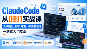 ClaudeCode从0到1实战课,AI编程、网页开发、AI影音设计一站式入门实战-稀缺资源库