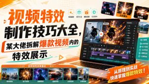 视频特效制作技巧大全,某大佬拆解爆款视频内的特效展示-稀缺资源库