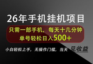 长期稳定可做,只需一部手机!单号轻松日入500+,不搞套路,只讲干货!【揭秘】-稀缺资源库
