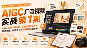 AIGC广告视频实战第1期，主流AI视频工具实操、品牌案例深度拆解、赛事参赛、作品集包装商业接单方面教程-稀缺资源库
