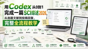 用Codex从0到1完成一篇SCI综述2026，从选题文献到投稿回复，完整全流程教学-稀缺资源库