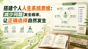 付费文章:搭建个人人生系统思维:减少问题发生概率,让正确选择自然发生-稀缺资源库