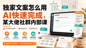 独家文案怎么用AI快速完成,某大佬社群内部课-稀缺资源库