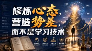 付费文章:修炼心态,营造势差,而不是学习技术-稀缺资源库