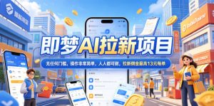 2026年即梦AI拉新项目最新玩法,无任何门槛,操作非常简单,人人都可做,拉新佣金最高13米每单(更新08月07日)-稀缺资源库