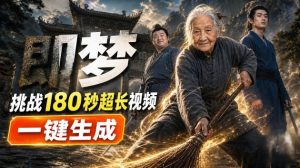 即梦挑战180秒超长视频!一键生成3分钟电影?完整制作流程详细分享!-稀缺资源库