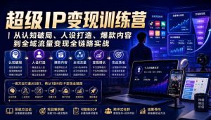 超级IP变现训练营|从认知破局、人设打造、爆款内容到全域流量变现全链路实战-稀缺资源库