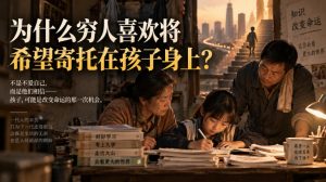 某社群精品文章：为什么穷人喜欢将希望寄托在孩子身上？-稀缺资源库