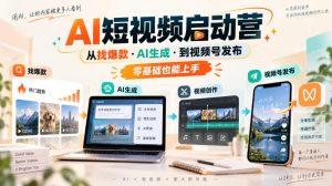 AI短视频启动营，从找爆款·AI生成·到视频号发布，零基础也能上手-稀缺资源库