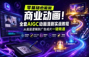 零基础也能做商业动画！全套AIGC动画漫剧实战教程，从底层逻辑到广告成片一键精通（更新0905）-稀缺资源库