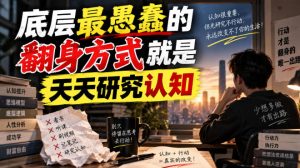 付费文章:底层最愚蠢的翻身方式就是天天研究认知-稀缺资源库