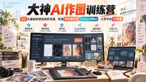 大神AI作图训练营,SD从基础安装到进阶实操,吃透模型提示词ControlNet,从零学会AI绘画-稀缺资源库