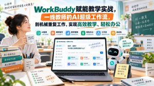 WorkBuddy赋能教学实战,一线教师的AI超级工作流,别机械重复工作,实现高效教学、轻松办公-稀缺资源库