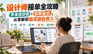 设计师接单全攻略-无水印，多渠道获客+谈单报价，从零解锁稳定副业收入-稀缺资源库