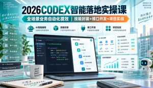 2026Codex智能落地实操课，全场景业务自动化提效，技能封装+接口开发+项目实战-稀缺资源库