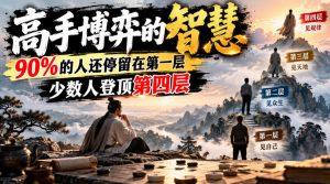付费文章:高手博弈的智慧,90%的人还停留在第一层,少数人登顶第四层-稀缺资源库