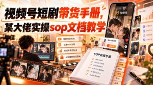视频号短剧带货手册，某大佬实操sop文档教学-稀缺资源库
