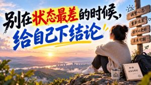 某公众号付费文章：别在状态最差的时候，给自己下结论-稀缺资源库