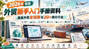 2026年新版外贸新手入门手册资料，覆盖外贸全链路与20+细分行业-稀缺资源库