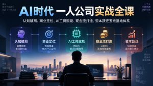 AI时代一人公司实战全课|认知破局、商业定位、AI工具赋能、现金流打造、资本跃迁五维落地体系-稀缺资源库