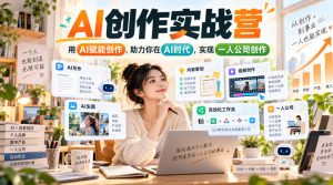 AI创作实战营,用AI赋能创作,助力你在AI时代,实现一人公司创作-稀缺资源库