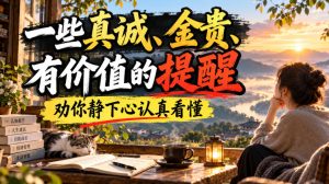 付费文章:一些真诚、金贵、有价值的提醒,劝你静下心认真看懂-稀缺资源库