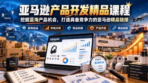 亚马逊产品开发精品课程,挖掘蓝海产品机会,打造具备竞争力的亚马逊精品链接-稀缺资源库
