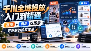千川全域投放入门到精通，直播+商品双场景，可复制的投放体系（更新1026）-稀缺资源库