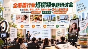 短视频专题研讨会,深耕美业、餐饮、房产、知识付费等34大细分赛道,拆解各行业流量规则、内容逻辑与变现核心玩法(更新1011)-稀缺资源库