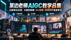某边老师AIGC教学合集|幻想奇点全课,大模型部署+MJ绘图+视频创作系统学习-稀缺资源库
