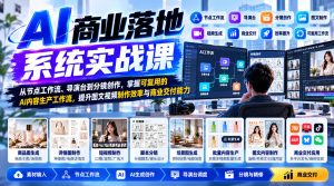 【无水印】AI商业落地系统实战课，从节点工作流、导演台到分镜创作，掌握可复用的AI内容生产工作流，提升图文视频制作效率与商业交付能力-稀缺资源库