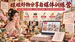嬛嬛好物分享自媒体训练营|小红书随手PO带货教程,8月新版全套实操课,快速打通好物带货的变现路径-稀缺资源库