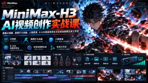 MiniMax-H3 AI视频创作实战课，掌握AI短剧、高燃打斗动画、人物表演、8-12G低显存优化与全自动视频生成工作流-稀缺资源库