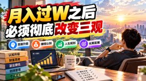 某公众号付费文章：月入过W之后，必须彻底改变三观-稀缺资源库