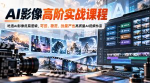 AI影像高阶实战课程，吃透AI影像底层逻辑，可控、稳定、批量产出高质量AI视频作品-稀缺资源库