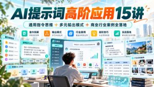 AI提示词高阶应用15讲|通用指令思维+多元输出模式+商业行业案例全落地-稀缺资源库