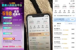收费598的Red团队普通人副业陪跑,视频号、公众号、头条、百度、快手多平台矩阵变现,新手小白也能月入1W-稀缺资源库