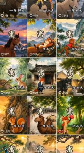 抖音某博主的AI寓言故事动画教学,涵盖封面设计、AI动画生成、工具、低成本薅羊毛生成,轻松入局蓝海赛道变现-稀缺资源库